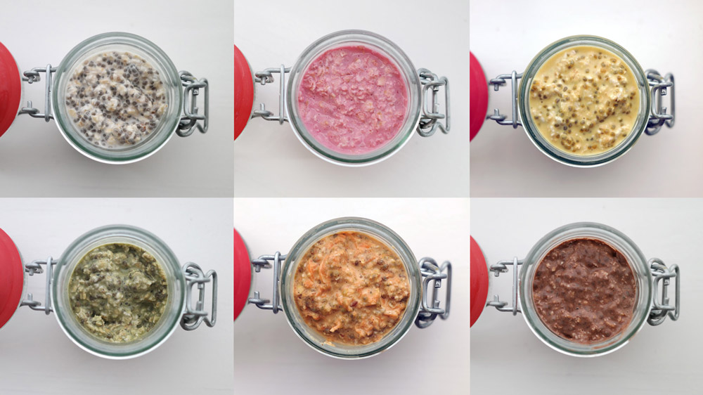Overnight oats recepten met kleur | recipes with colour