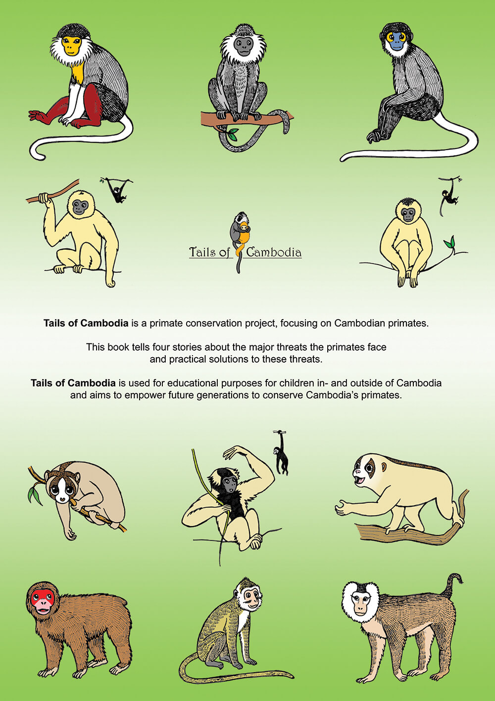 Primate conservation education book - Copyright Brenda de Groot